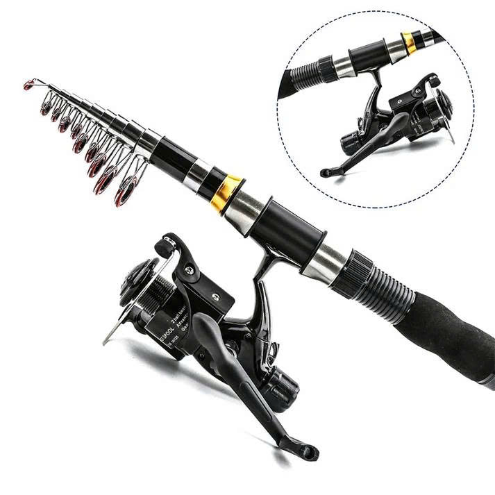 Complete Travel Fishing Gear Set & Carrying Bag