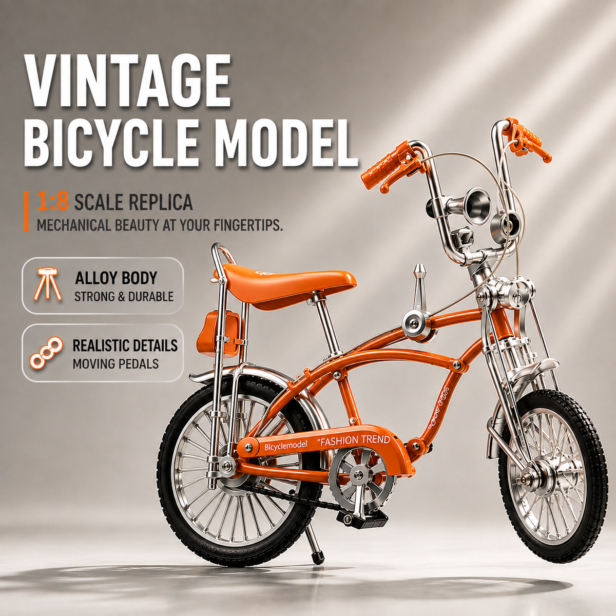 Vintage Alloy Cruiser Bicycle Replica