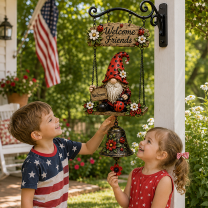 🔥Limited time 50% OFF – Rustic Garden Gnome Bell Outdoor Decor 🐞