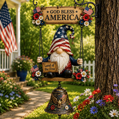 🔥Limited time 50% OFF – Rustic Garden Gnome Bell Outdoor Decor 🐞